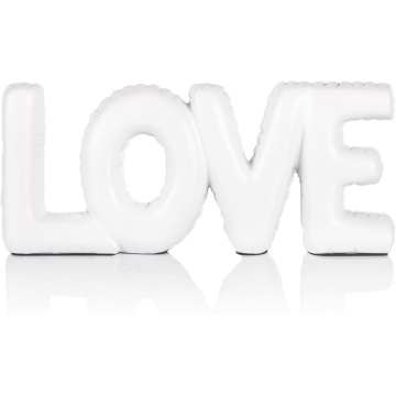 Weiße Liebesbriefe Große Liebesharz Skulptur